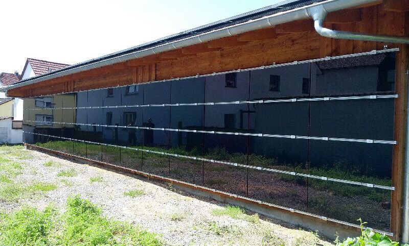 Amorphe Dünnschicht-Fassadenanlage